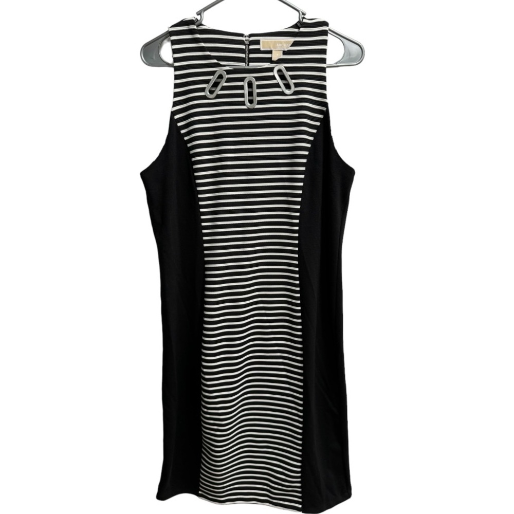Michael Kors Black/White Stripe‎ Dress, size 8